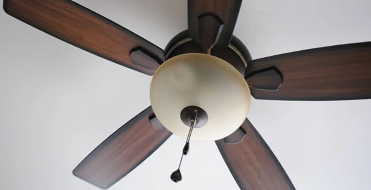 Fully installed ceiling fan with balanced blades and light fixture in Fort Lauderdale, FL