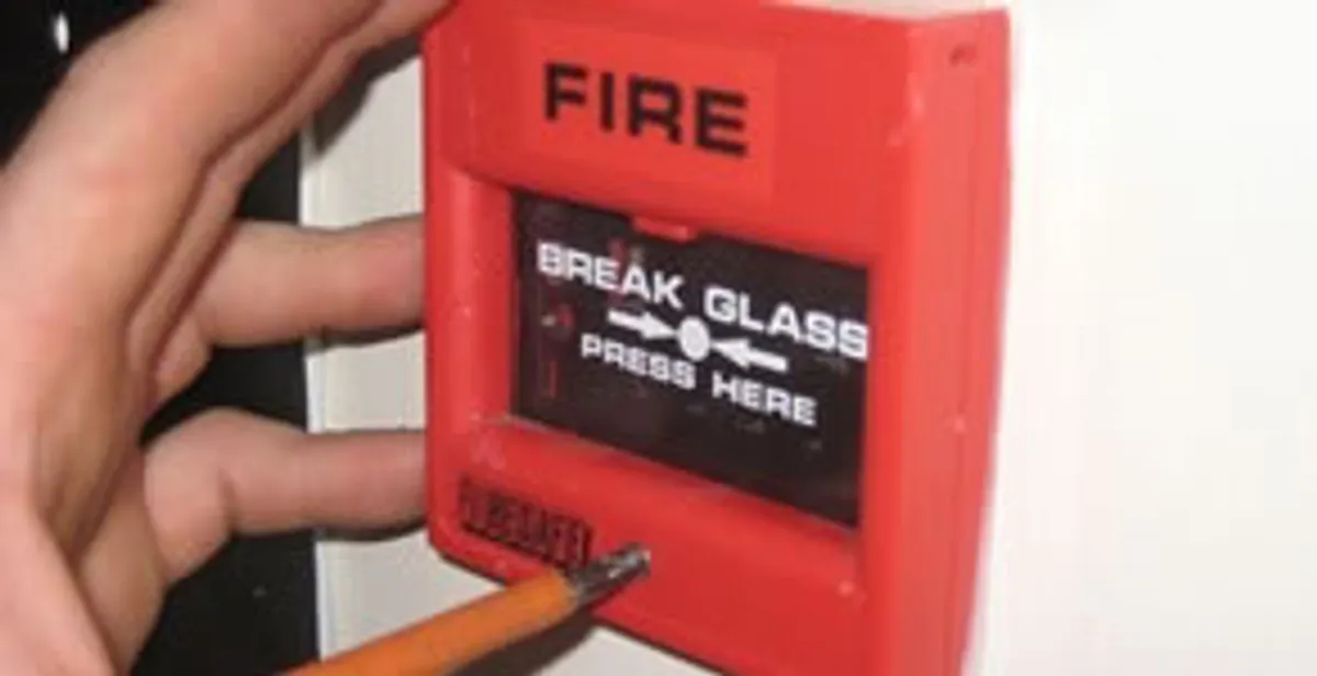 fire alarm installation service showing manual fire alarm pull station installed by licensed electricians in Fort Lauderdale, FL