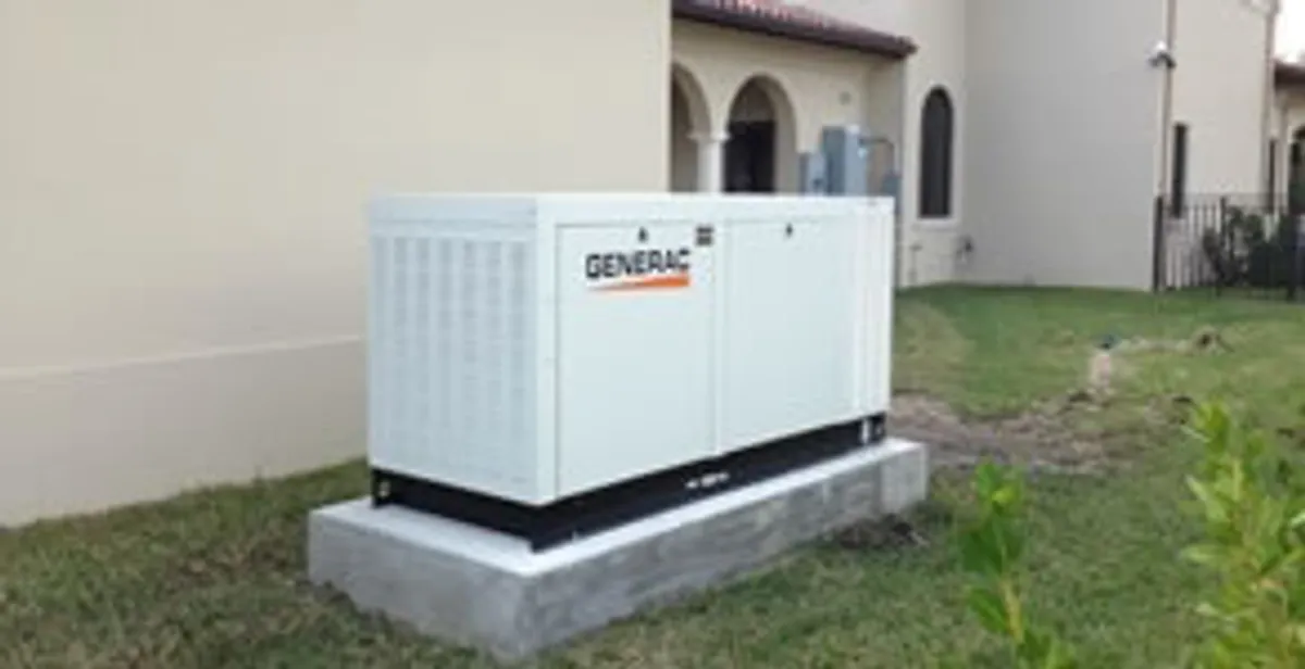 generator installation service showing standby generator professionally installed for residential power backup in Fort Lauderdale, FL
